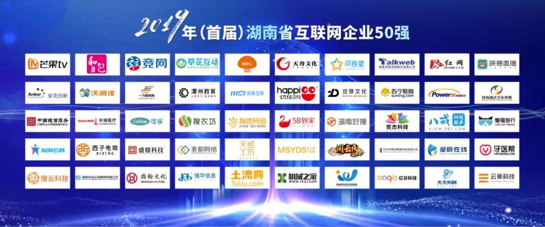 搜云科技荣获“湖南互联网50强企业”称号